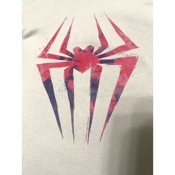Marvel Spider-Man Across The Spider-Verse Part 1 Womens Pink Logo Tee SZ M:NWOT - Picture 2 of 5